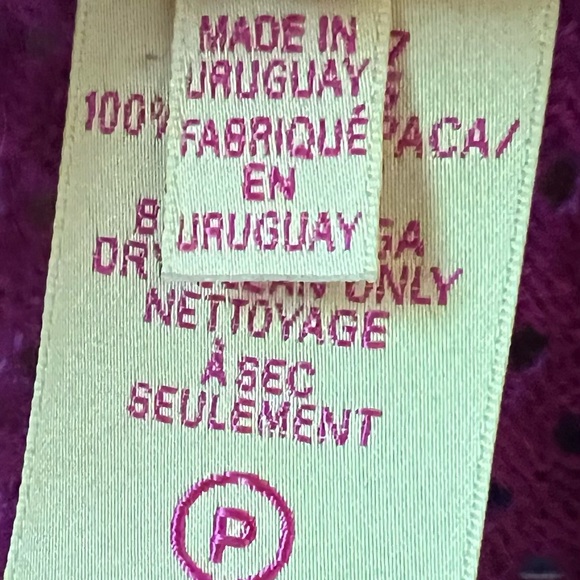 NEW Catherine Malandrino Baby Alpaca Magenta Cardigan Sz Small (owner) - Picture 6 of 8